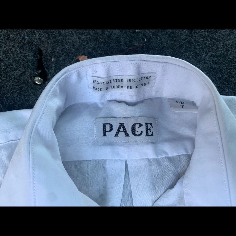 Formal Pace White Boys Dress Shirt Size 7